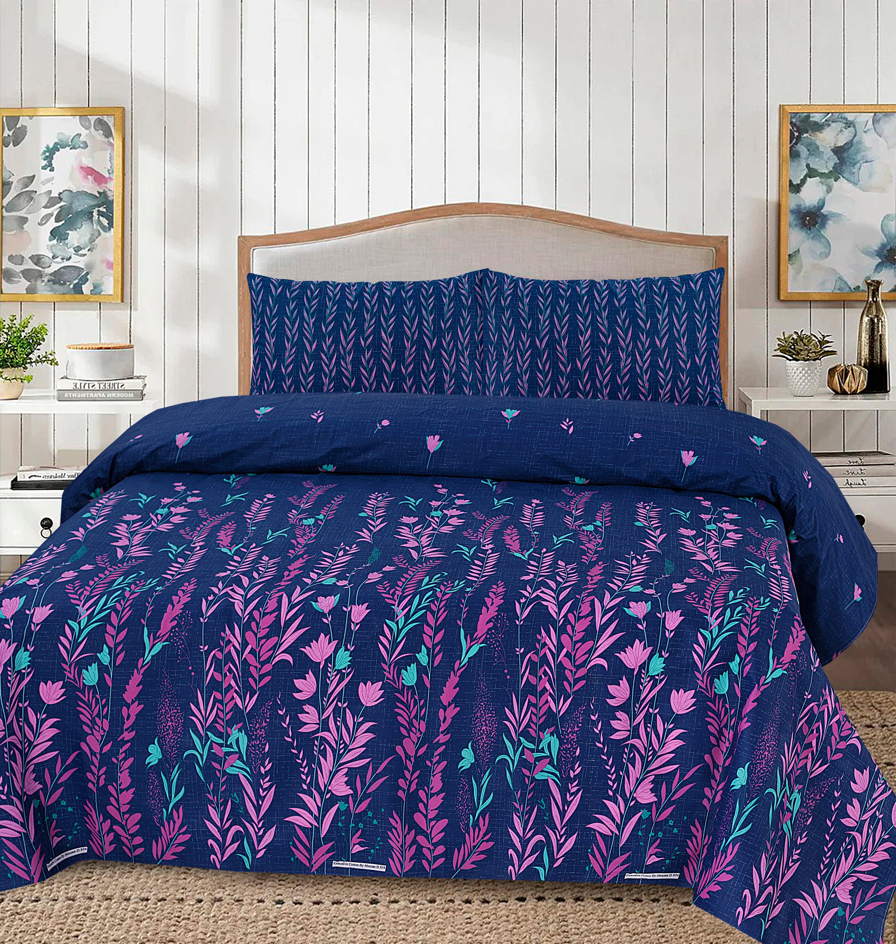 Cotton 3pc Bedsheet Set  MN-27