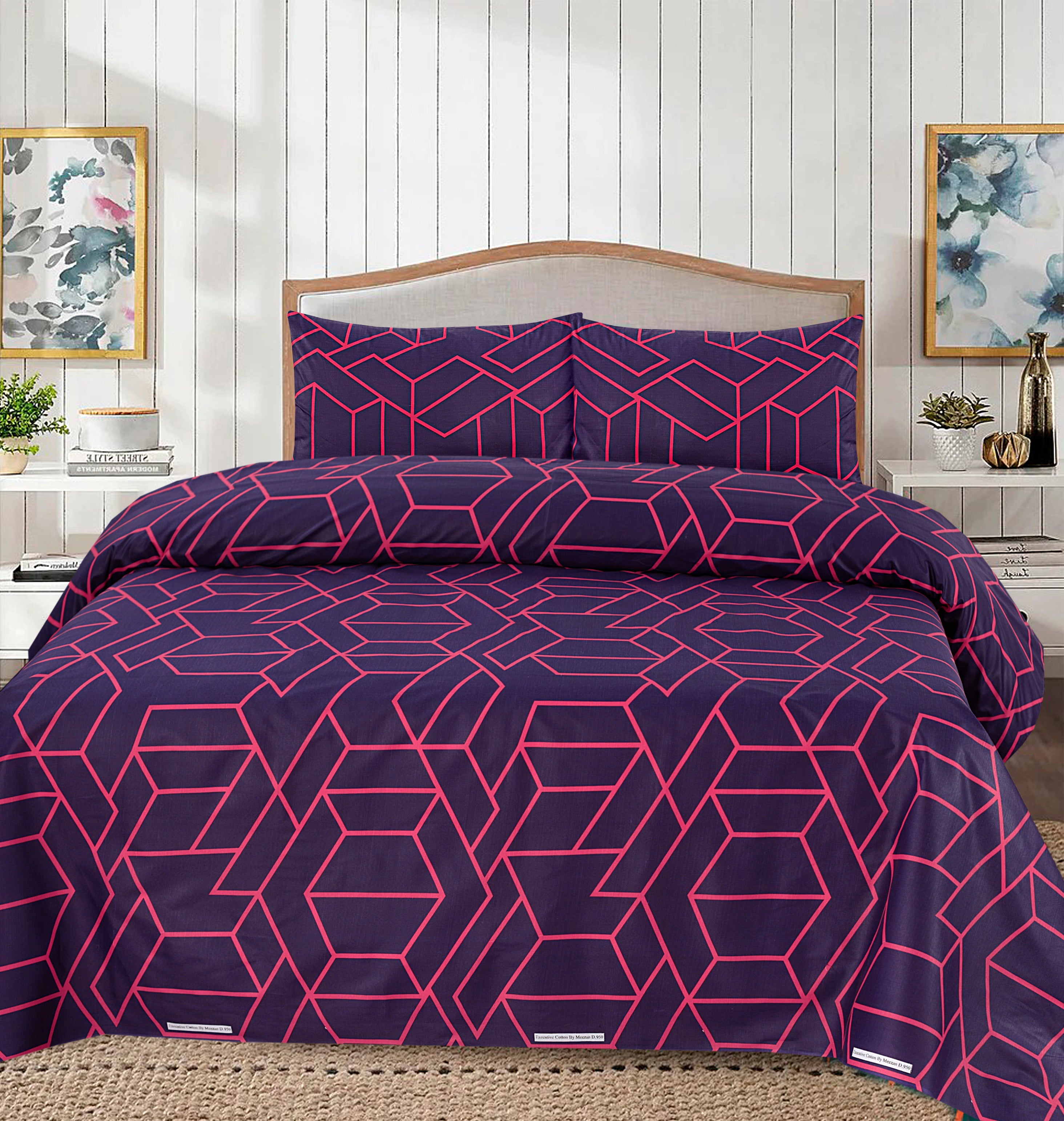 Cotton 3pc Bedsheet Set  MN-31