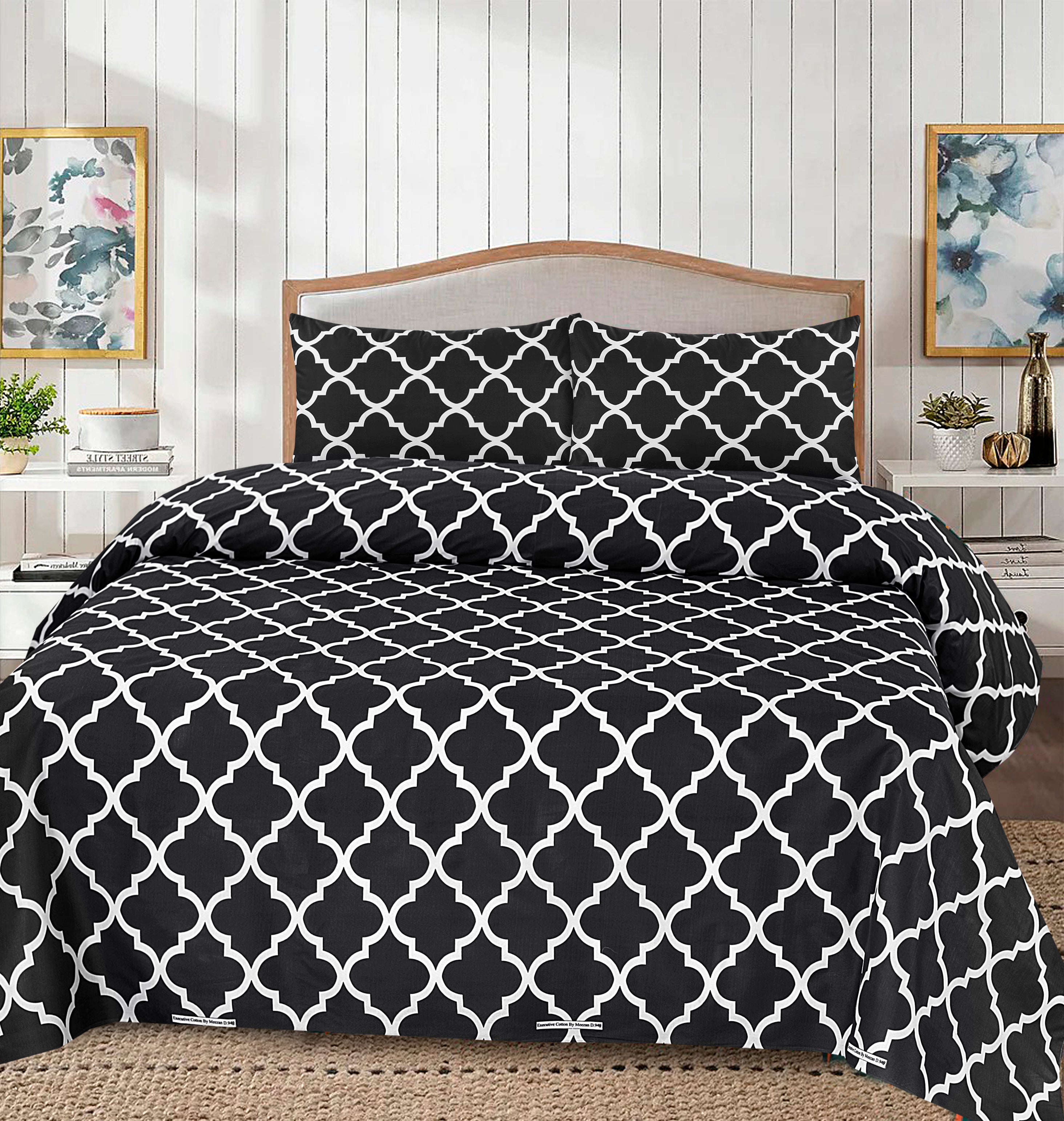 Cotton 3pc Bedsheet Set  MN-34