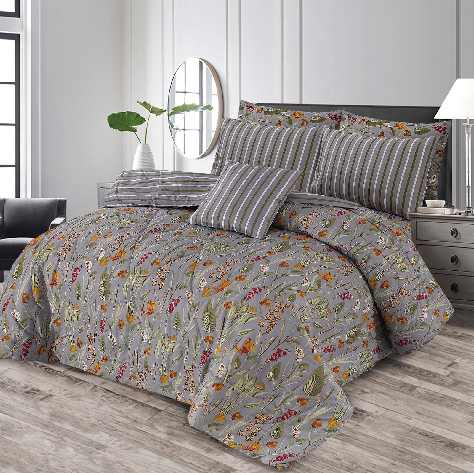 7 Pcs  Comforter Set Mh-789