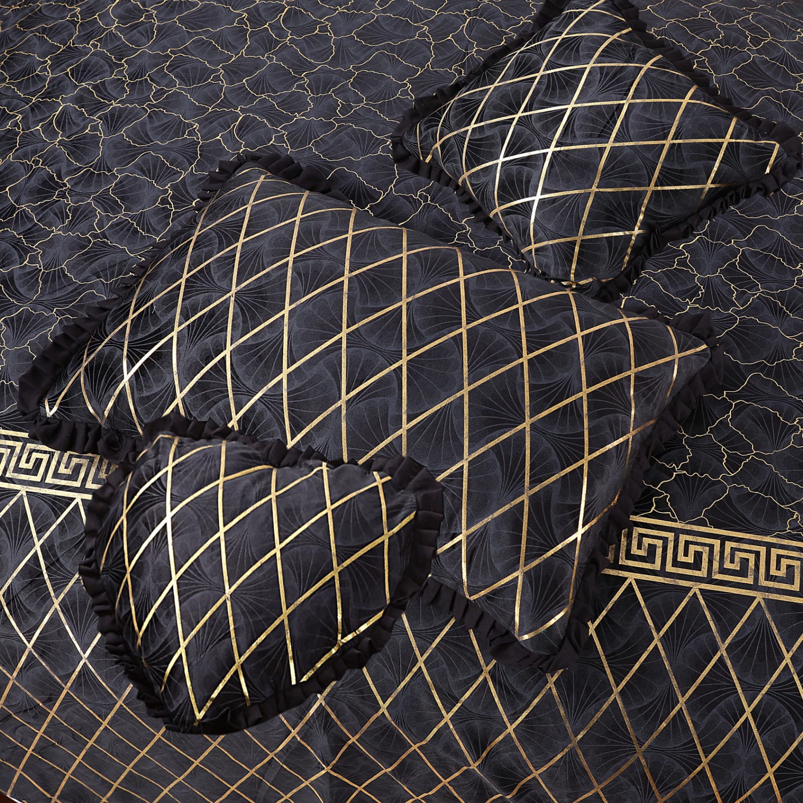 Mardian 5pc Fancy Plated Bedsheet Set 1915