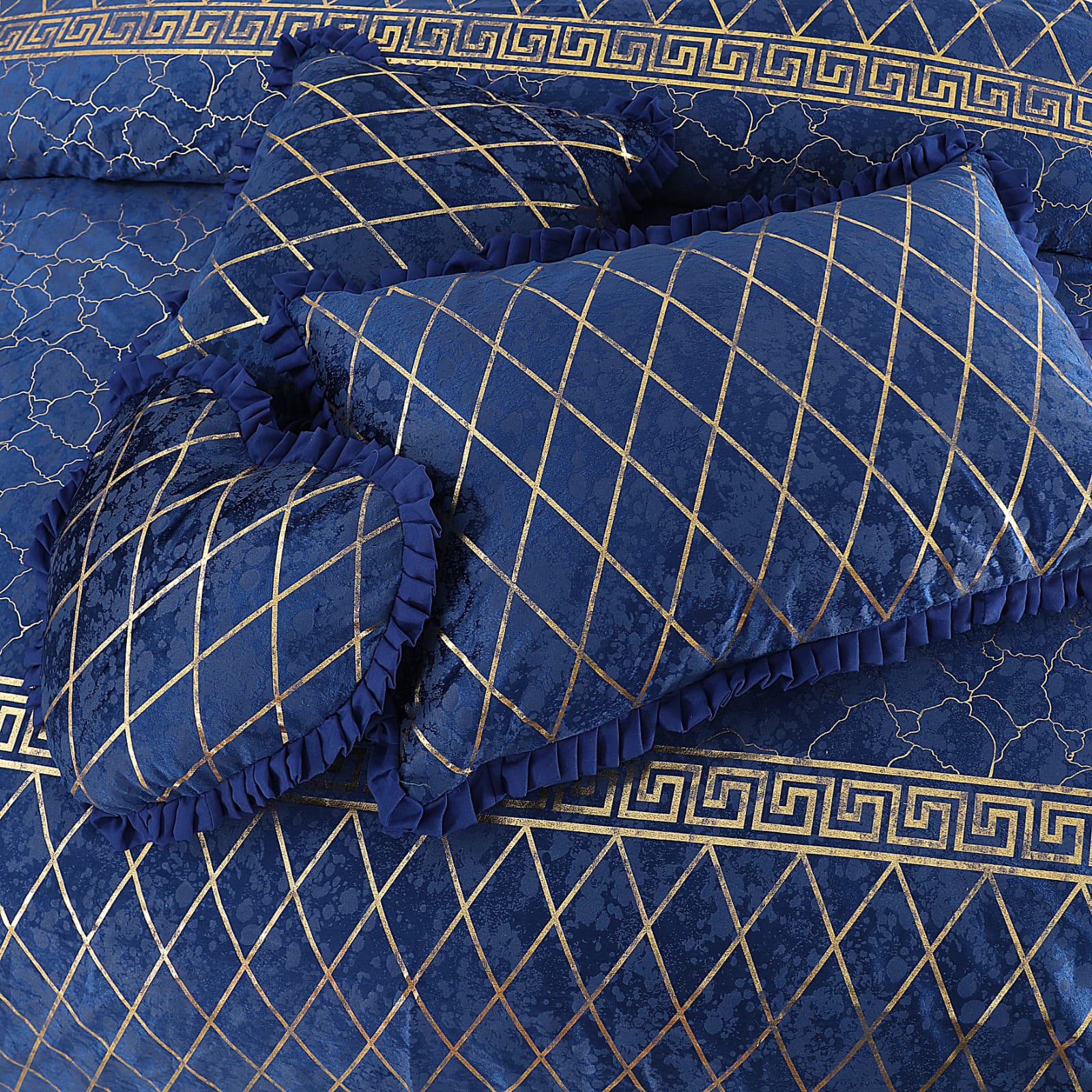 Mardian 5pc Fancy Plated Bedsheet Set 1913
