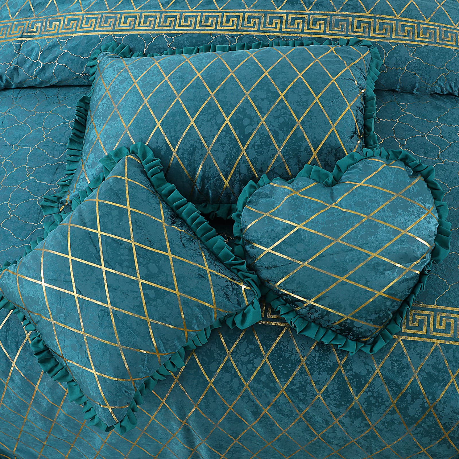 Mardian 5pc Fancy Plated Bedsheet Set 1916