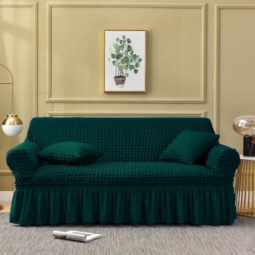 Bubble Mesh Quilted Sofa Cover﹙Green﹚