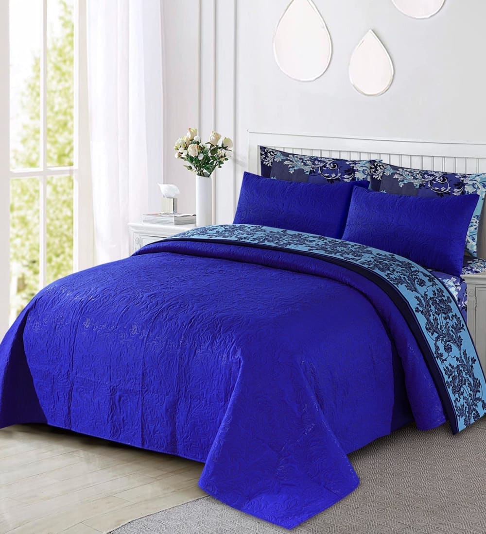 Bluebells Combo Bedspread 6Pc Set Quilts & Comforters