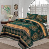 Bridal Velvet Jaccard Bed Sheet Set 4 Pcs Design AK02