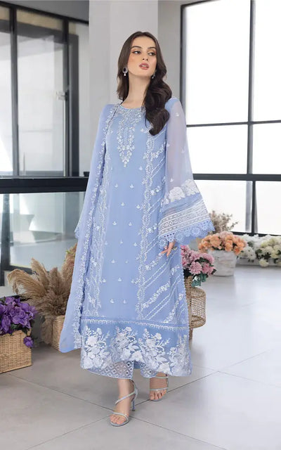 Bs Embroidered Lawn Three Piece Bs - 01 Apparel