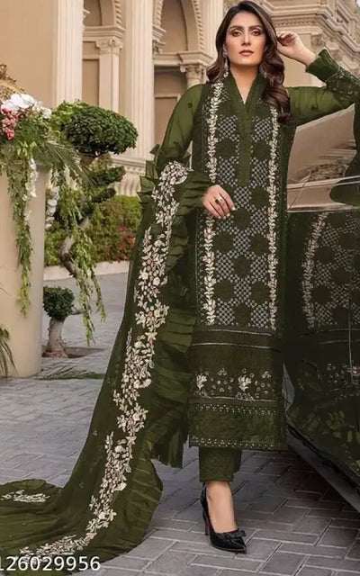 Bs Embroidered Lawn Three Piece Bs - 04 Apparel