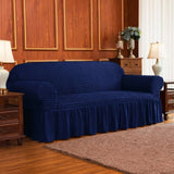 Bubble Mesh Quilted Sofa Cover﹙Blue ﹚
