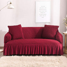 Load image into Gallery viewer, Bubble Mesh Quilted Sofa Cover﹙Maroon ﹚ Quilts &amp; Comforters
