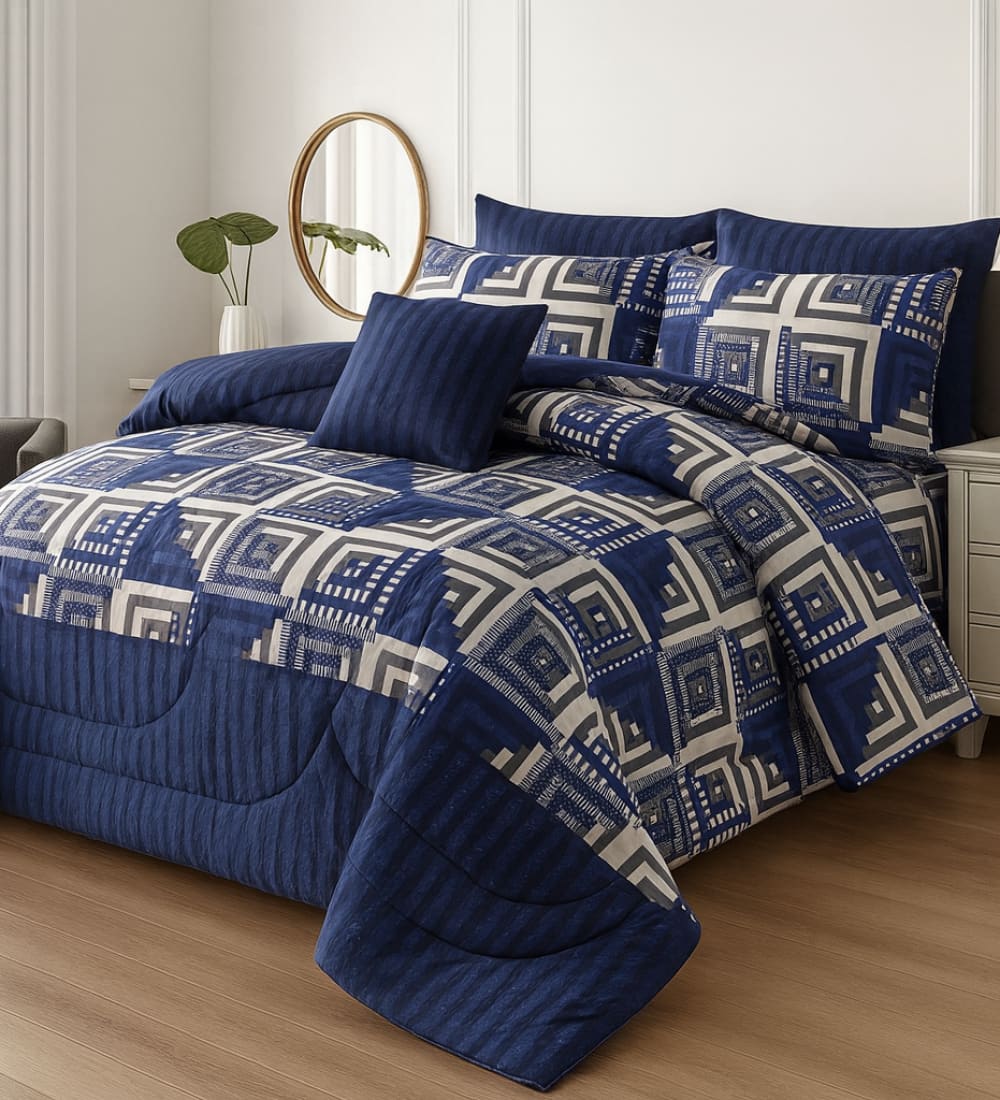 Cotton 7 Pcs Comforter Set S 41 Quilts & Comforters