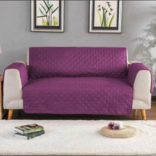 Load image into Gallery viewer, Cotton Quilted Sofa Cover ﹙ Purple ﹚ Quilts &amp; Comforters