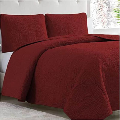 Dark Meron Bedspread Set 3 Pcs D-B01 Quilts & Comforters