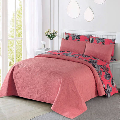Dipink Combo Bedspread 6Pc Set Quilts & Comforters