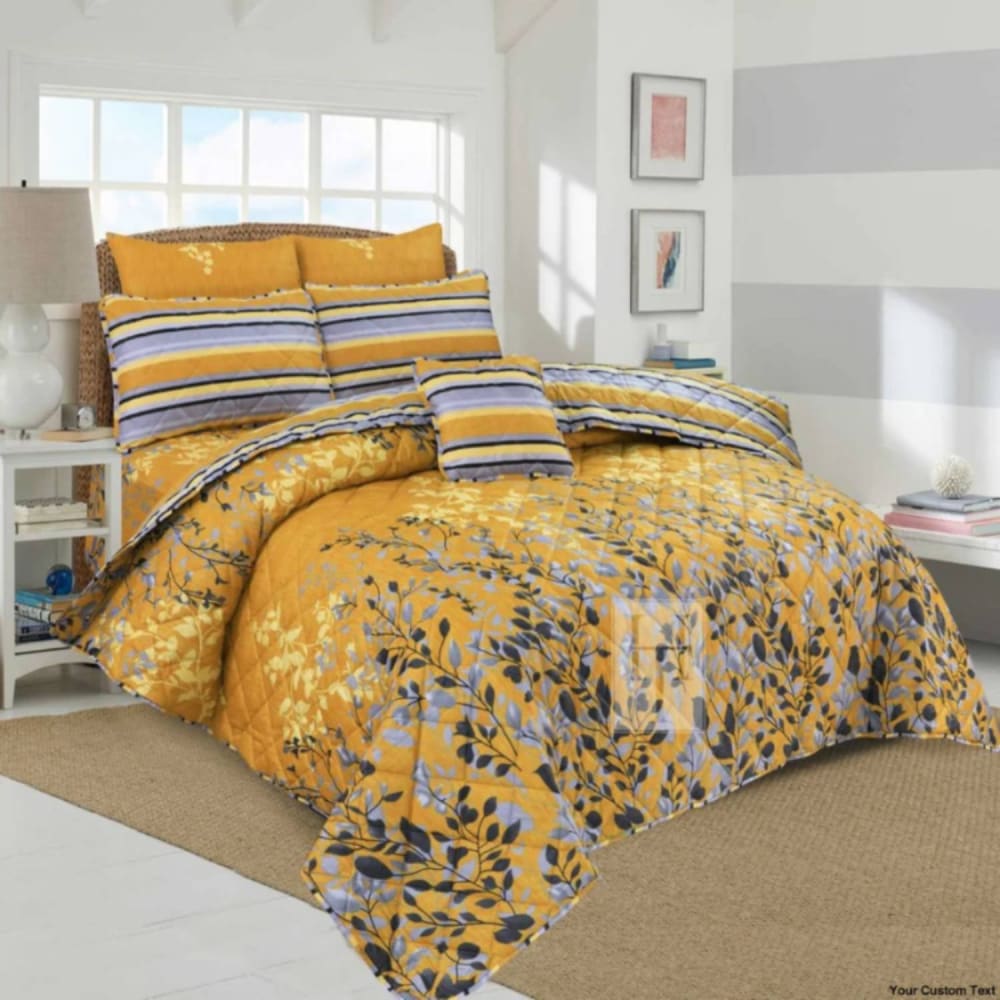 Juggun Favourite Turmeric Summer Comforter Set 7 Pcs D - 771 Quilts & Comforters