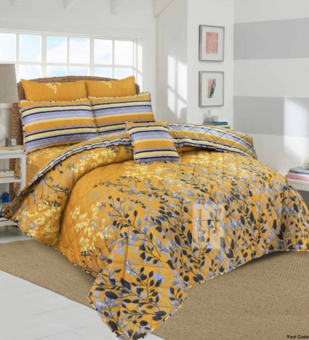 Juggun Favourite Turmeric Summer Comforter Set 7 Pcs D - 771 Quilts & Comforters