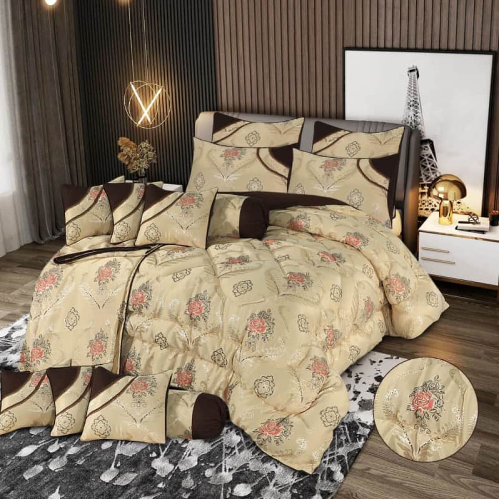 Luxury Filled Razai 14 Pcs Bridal Set Bs-752 Quilts & Comforters