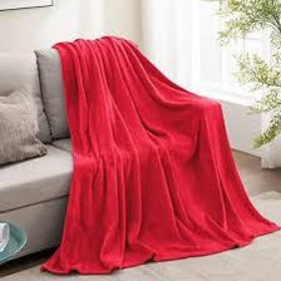 Maroon Microfiber Plush Blanket Quilts & Comforters