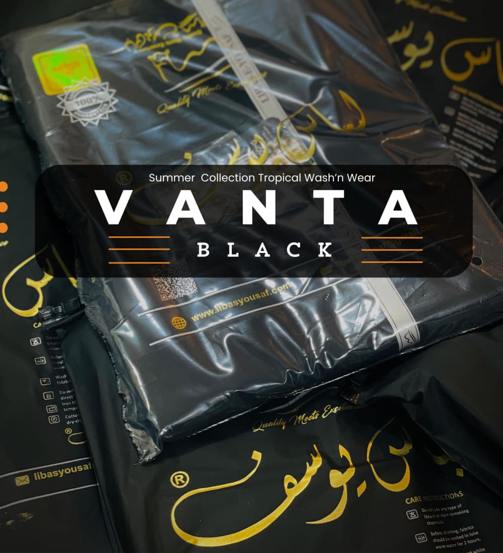 Men Unstitched Wash N Wear - Libas E Yousaf Vanta Black Apparel