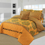 Mustard Motif Summer  Comforter Set 7 Pcs D-825
