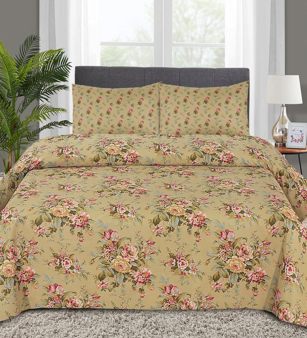 Pure Cotton Aztek Bedsheet Set A - 47 (Premium) Bed Sheets