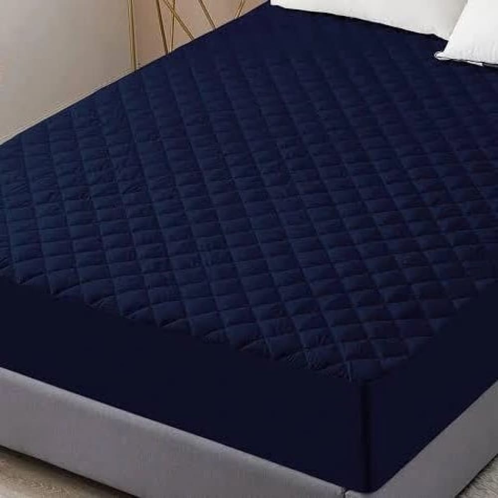 Qulited Water Proof Mattress Protector (Blue) Bed Sheets
