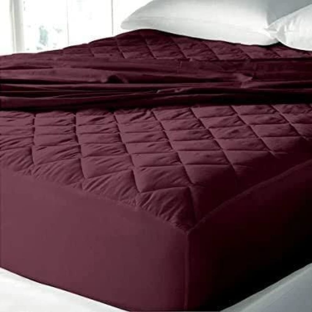 Qulited Water Proof Mattress Protector (Maroon) Bed Sheets