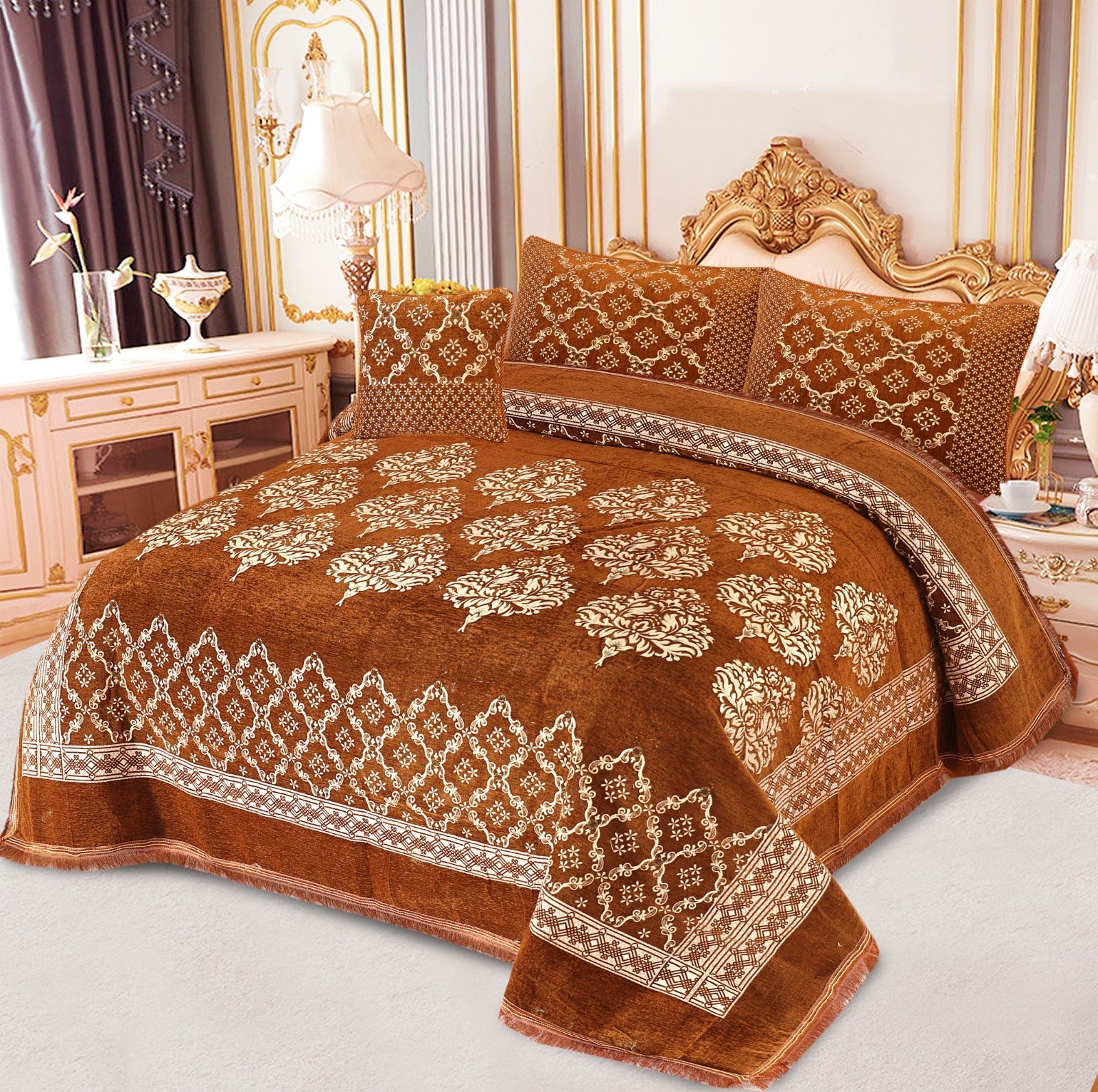 4pcs Velvet jecard Bedsheet Set MS-50