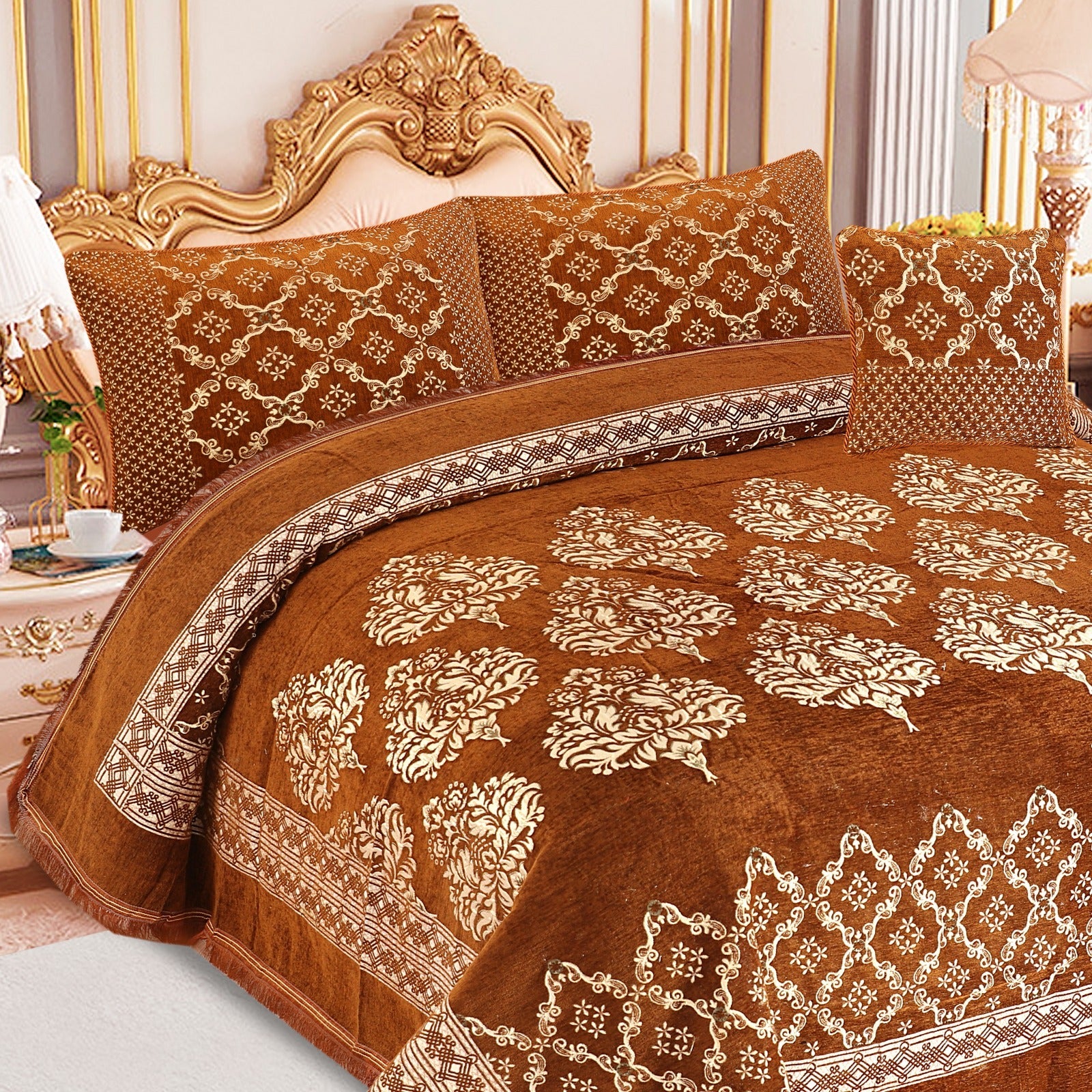 4pcs Velvet jecard Bedsheet Set MS-50