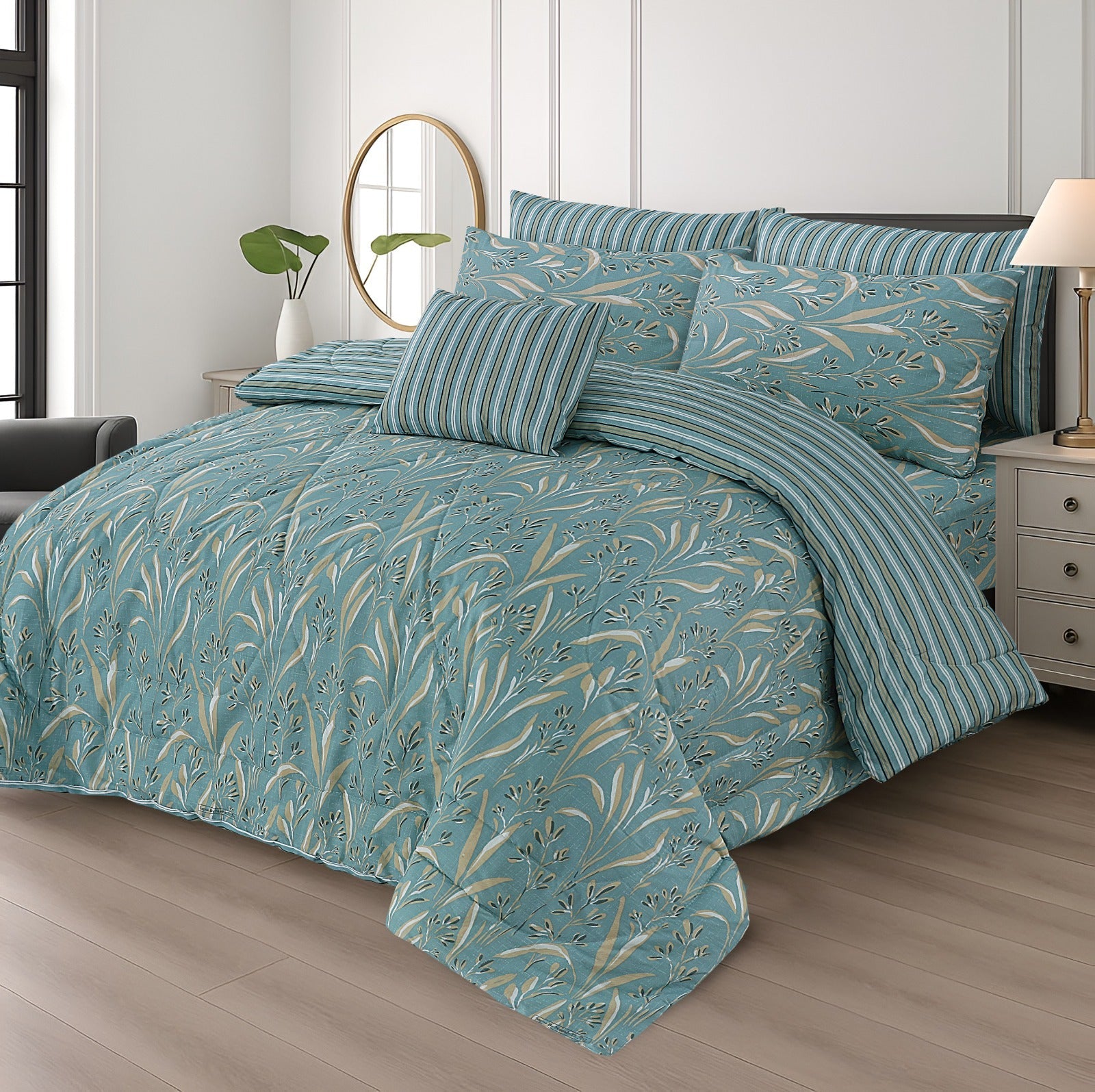 Cotton 7pc Comforter Set S-62