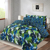 Tropical Leaf Summer Comforter Set 7 Pcs D-801