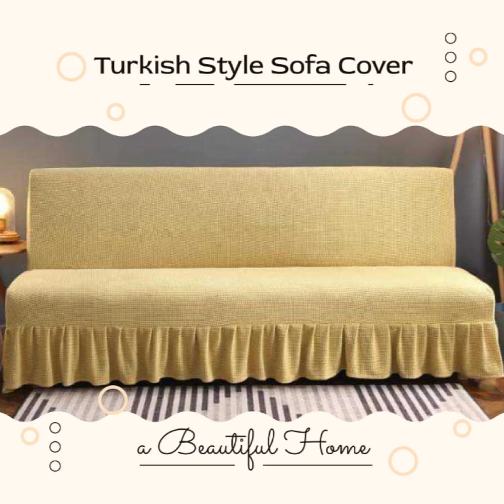 Turkish Style Sofa Cover (Gold Web) Quilts & Comforters