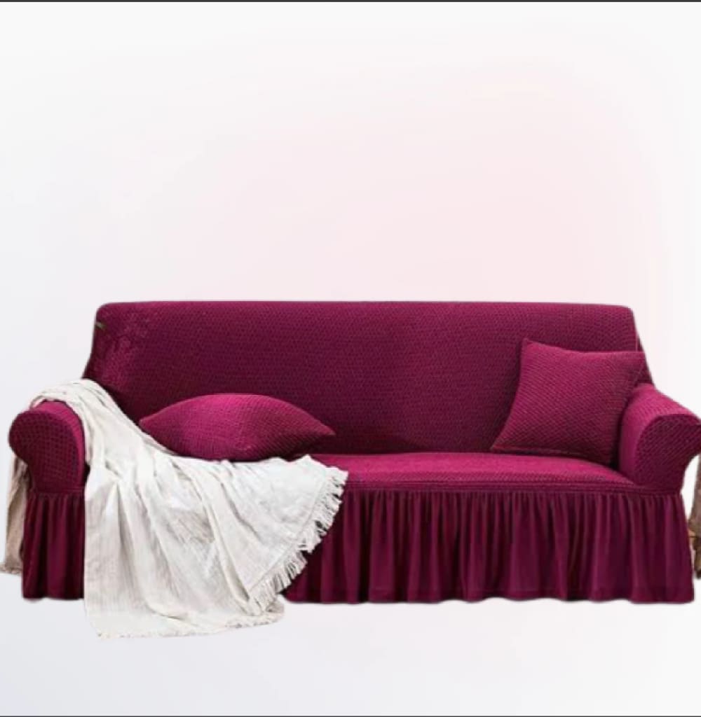 Turkish Style Sofa Cover ﹙ Maroon ﹚ Quilts & Comforters