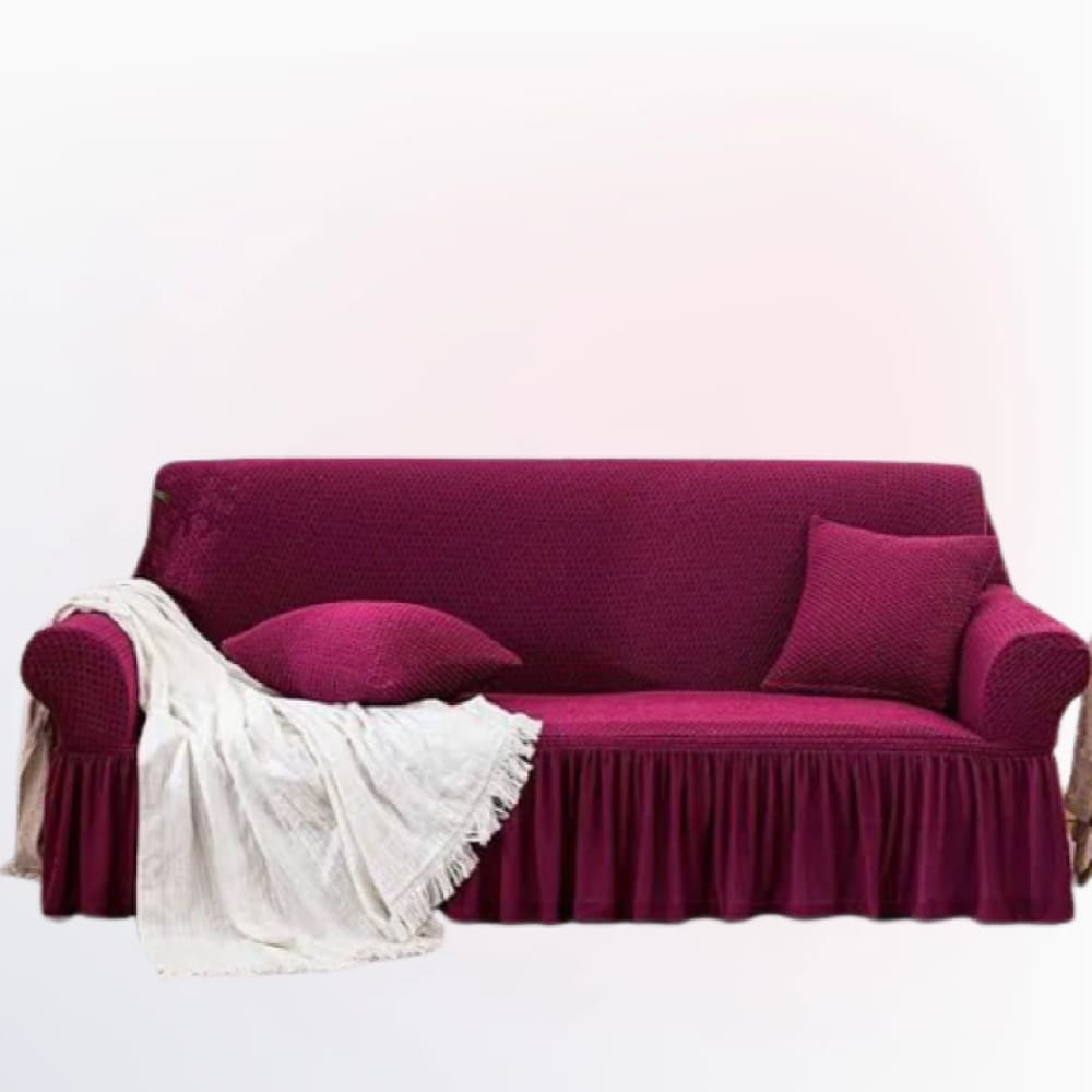 Turkish Style Sofa Cover ﹙ Maroon ﹚ Quilts & Comforters