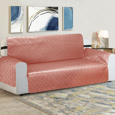 Ultrasonic Cotton Quilted Sofa Cover﹙Peach ﹚ Quilts & Comforters
