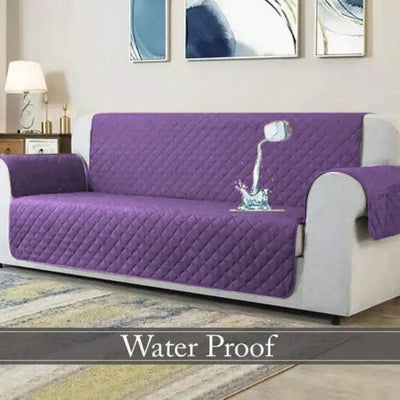 Waterproof Cotton Quilted Sofa Cover ﹙ Purple ﹚ Quilts & Comforters