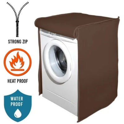 Waterproof Front Loaded Washing Machine Covers 6 Kg / Brown Cover