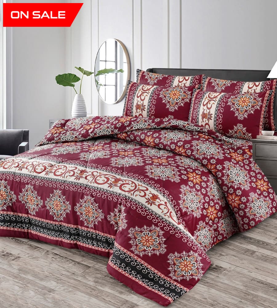 Winter Vicky Razai Set 6 Pcs Wr-2452 (Heavy Polyester Filling) Quilts & Comforters
