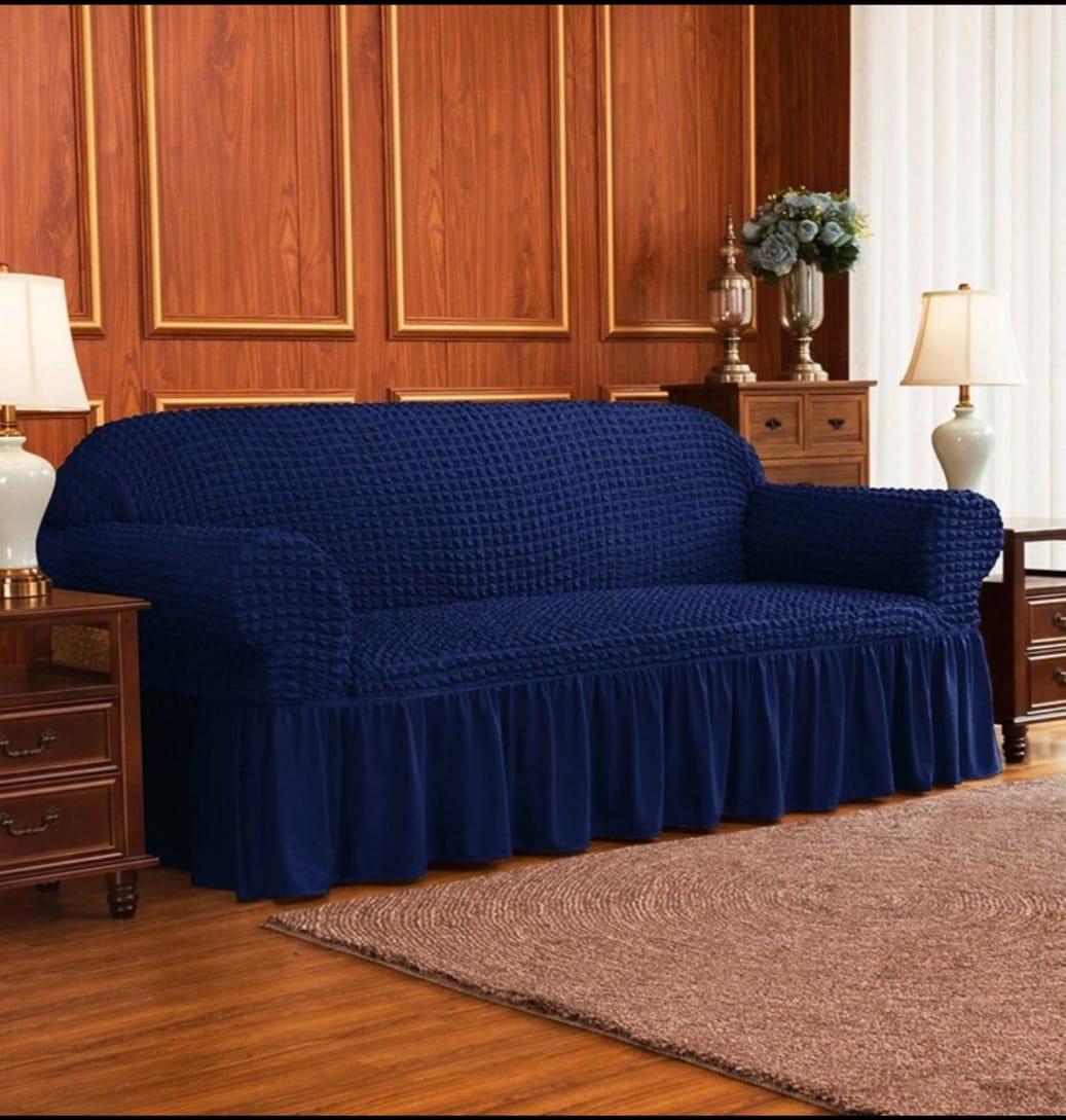Chinese Mesh Quilted Sofa Cover﹙Blue ﹚