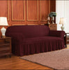 Chinese Mesh Quilted Sofa Cover﹙Maroon ﹚
